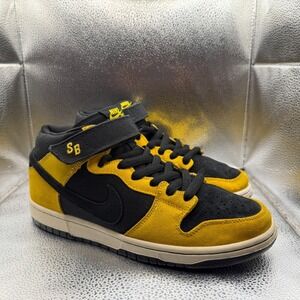 Size 9 Nike Dunk Pro SB Mid Wu-Tang Black Varsity Mens Sneaker Shoes 314383-004